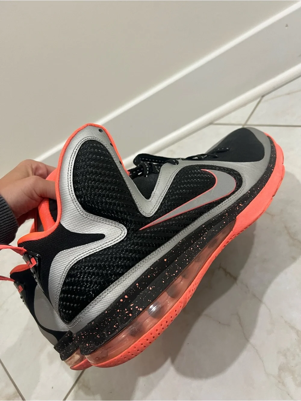 Nike LeBron 9 Bright Mango Sneakers Size 14 US
